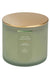 Dewy Aloe Eucalyptus Candle refresh in soft green frosted glass jar with gold lid