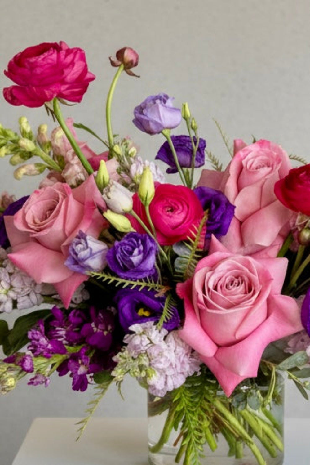 Modern lavender and violet floral bouquet for purple lovers