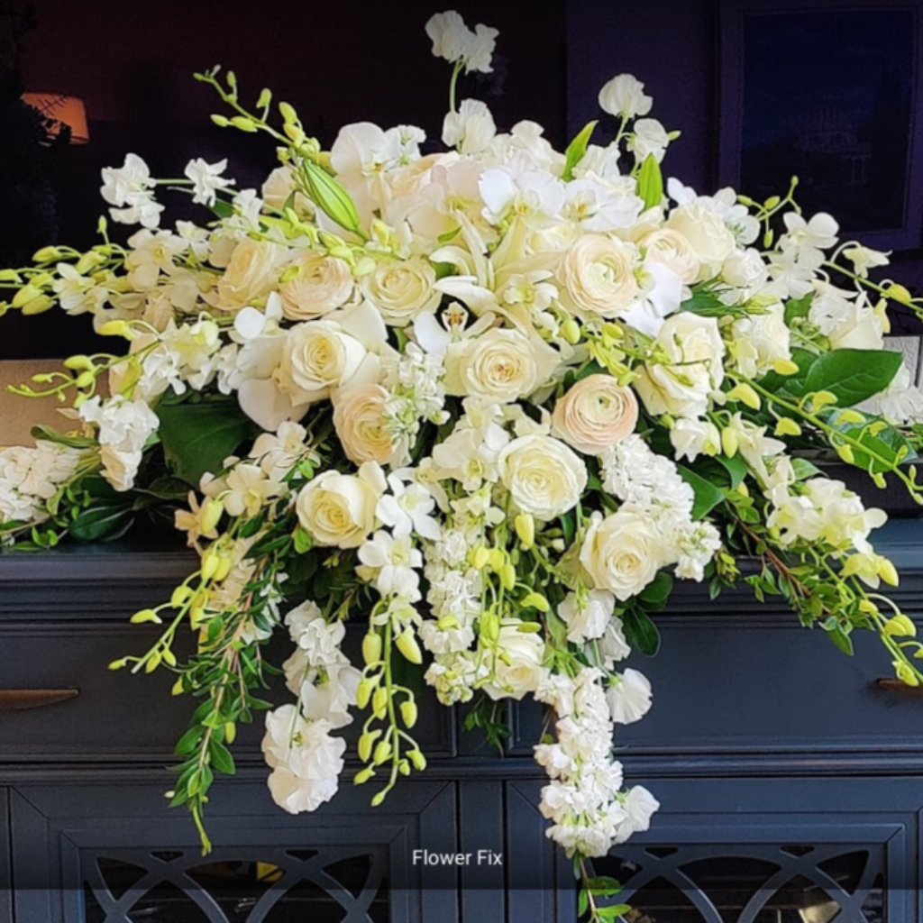 Classic White Funeral Spray Classic White Funeral Spray