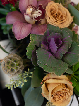 Textural Floral and Wine Box